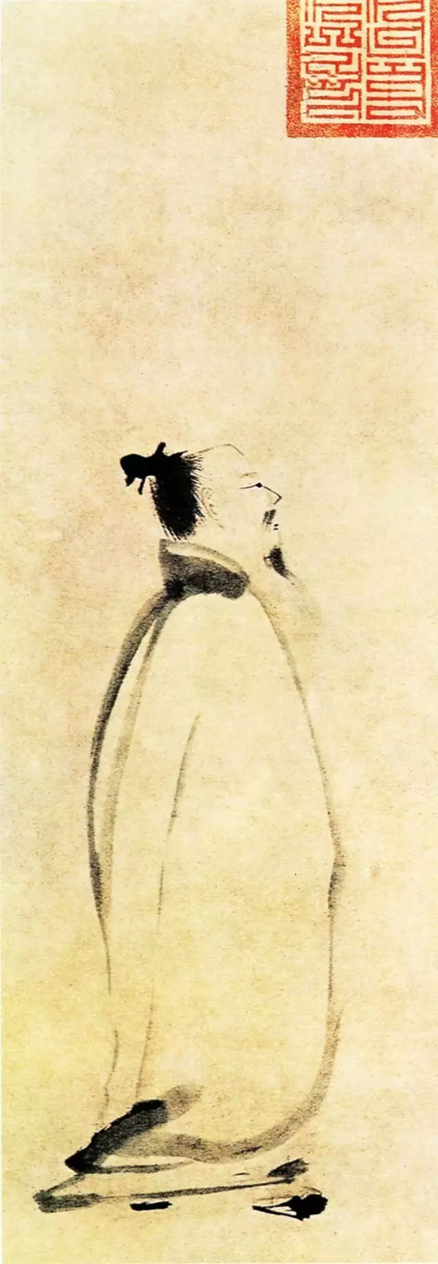 南宋 梁楷 太白行吟图纸本墨笔 1.2×30.4厘米 东京国立博物馆藏