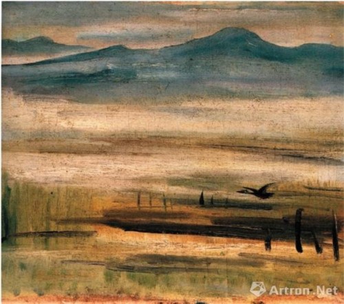 林风眠 春天 42×35cm 1960年 布面油彩 上海美术家协会藏