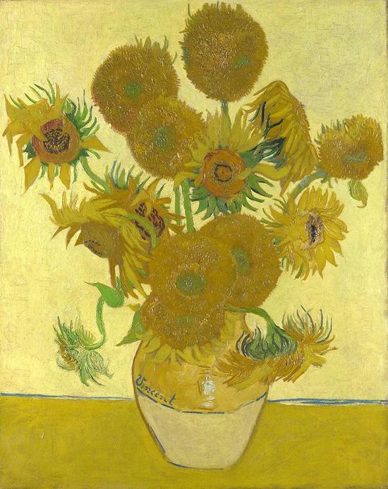 向日葵，1888，收藏于伦敦国家美术馆