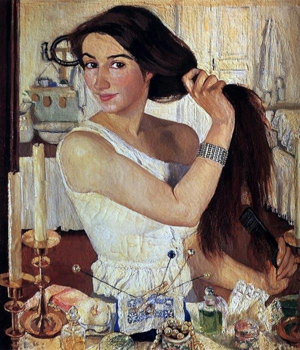 俄罗斯第一位美女画家，本可以靠颜值，她却靠才华名垂艺