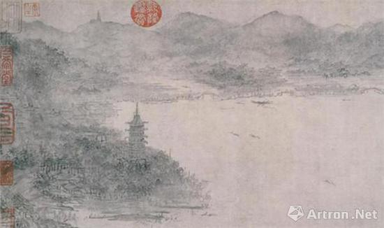李嵩款《西湖图》卷局部 上海博物馆