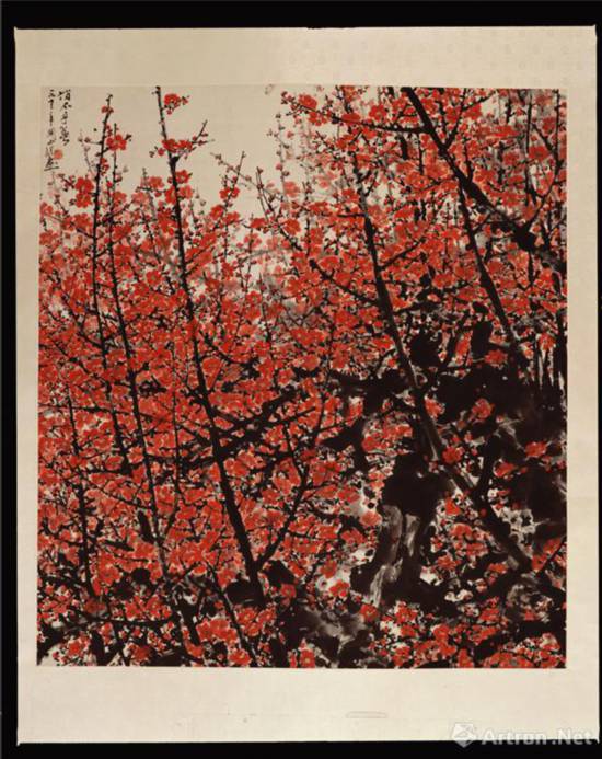 俏不争春 1973年 140 cm×120 cm 纸本设色 中国美术馆藏