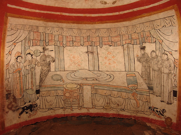大同历代墓葬壁画：北魏见庖厨宴乐，元代则山水人物